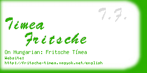 timea fritsche business card